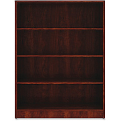 Lorell Laminate Bookcase 4 Shelf(ves) - 48" Height x 36" Width x 12" Depth - Sturdy, Adjustable Feet - Cherry - Laminate - 1 Each (LLR99785) Lorell Laminate Bookcase 4 Shelf(ves) - 48" Height x 36" Width x 12" Depth - Sturdy, Adjustable Feet - Cherry - Laminate - 1 Each (LLR99785)