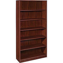 Lorell Laminate Bookcase 6 Shelf(ves) - 72" Height x 36" Width x 12" Depth - Sturdy, Adjustable Feet, Adjustable Shelf, Square Corner - Thermofused Laminate (TFL) - Mahogany - Laminate - 1 Each (LLR99790) Lorell Laminate Bookcase 6 Shelf(ves) - 72" Height x 36" Width x 12" Depth - Sturdy, Adjustable Feet, Adjustable Shelf, Square Corner - Thermofused Laminate (TFL) - Mahogany - Laminate - 1 Each (LLR99790)
