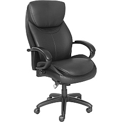 La-Z-Boy Chair Black Seat Color - Faux Leather Seat Material - Black Back Color - Faux Leather Back Material - High Back - Black - Armrest - 1 Each (48081)