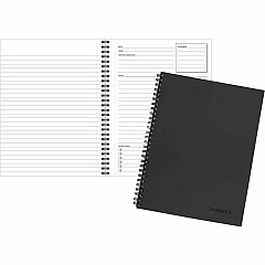 Mead Limited Meeting Notebook 80 Pages - Wire Bound - Both Side Ruling Surface - Ruled Front Ruling - 7 1/4" x 9 1/2" Sheet Size - Black Cover - Perforated, Dual Sided - Recycled - 1 Each (06982) Mead Limited Meeting Notebook 80 Pages - Wire Bound - Both Side Ruling Surface - Ruled Front Ruling - 7 1/4" x 9 1/2" Sheet Size - Black Cover - Perforated, Dual Sided - Recycled - 1 Each (06982)