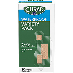 Curad Assorted Waterproof Transparent Bandages Transparent - Polyurethane - 20 / Box (CUR5108) Curad Assorted Waterproof Transparent Bandages Transparent - Polyurethane - 20 / Box (CUR5108)