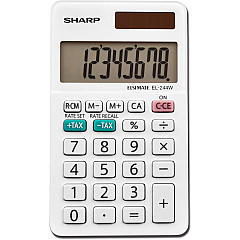 Sharp Calculators EL-244WB 8-Digit Professional Pocket Calculator Sharp Calculators EL-244WB 8-Digit Professional Pocket Calculator