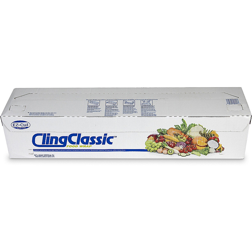 Berry Cling Classic Food Wrap 24" Width x 2000 ft Length - Dispenser - Plastic - Clear - 1 Carton (30550000)