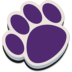 Ashley Paw Shaped Magnetic Whiteboard Eraser Used as Mark Remover - Magnetic, Lightweight - Purple - 1 Each (10005)