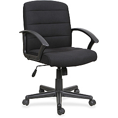 Lorell SOHO Upholstered Task Chair Black Seat Color - Fabric Seat Material - Black Back Color - Fabric Back Material - 1 Each (LLR83306)