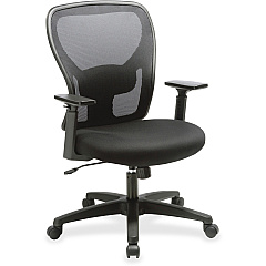 Lorell Mid-back Task Chair Black Seat Color - Fabric Seat Material - Black Back Color - Mesh Back Material - Mid Back - 1 Each (LLR83307)