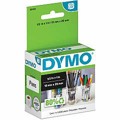 Dymo LW Multi-Purpose Labels 1/2" x 1" 1/2" Width x 1" Length - Rectangle - Thermal Transfer - White - Paper - 1000 / Roll - 1 Box (30333) Dymo LW Multi-Purpose Labels 1/2" x 1" 1/2" Width x 1" Length - Rectangle - Thermal Transfer - White - Paper - 1000 / Roll - 1 Box (30333)