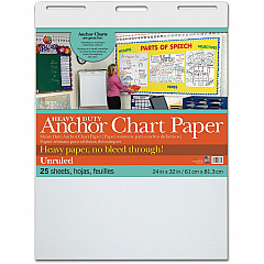 Pacon Heavy Duty Anchor Chart Paper 25 Sheets - Plain - Unruled Front Ruling - 24" x 32" Sheet Size - White Paper - 4 / Carton (3371) Pacon Heavy Duty Anchor Chart Paper 25 Sheets - Plain - Unruled Front Ruling - 24" x 32" Sheet Size - White Paper - 4 / Carton (3371)