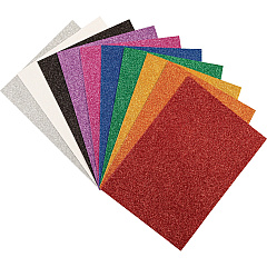 Creativity Street Wonderfoam Glitter Sheets Art Project, Craft Project - 8.50" Height x 8.25" Width x 11.70" Length - White, Silver, Gold, Orange, Red, Pink, Green, Blue, Purple, Black - Foam - 1 Pack (AC4344) Creativity Street Wonderfoam Glitter Sheets Art Project, Craft Project - 8.50" Height x 8.25" Width x 11.70" Length - White, Silver, Gold, Orange, Red, Pink, Green, Blue, Purple, Black - Foam - 1 Pack (AC4344)