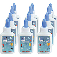 Sparco Washable School Glue 1.25 fl oz - White - 12 / Box (15158)