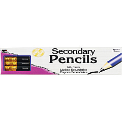 Charles Leonard Secondary Pencils with Eraser Black Lead - Blue Barrel - 12/Pack - 12 / Box (65502) Charles Leonard Secondary Pencils with Eraser Black Lead - Blue Barrel - 12/Pack - 12 / Box (65502)