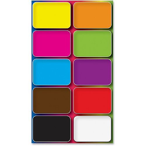 Ashley Colors Design Mini Whiteboard Eraser 2" Width x 1.50" Length - Lightweight, Comfortable Grip - Multicolor - 10 / Pack (78003)
