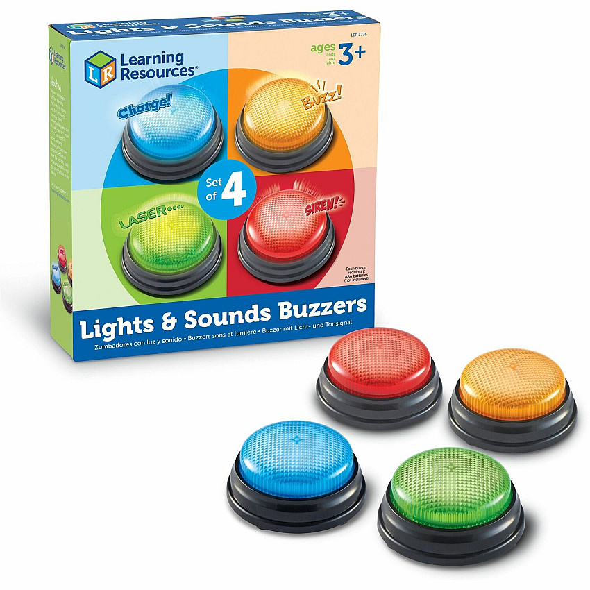 Learning Resources Lights & Sounds Buzzers Set Theme/Subject: Learning - Skill Learning: Sound, Game - 3+ - 1 Each (LER3776)