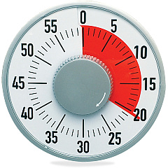 Ashley 6-1/4" Timer 1 Hour - Desktop - For Testing, Game, Classroom - Gray, White - 1 Each (50102) Ashley 6-1/4" Timer 1 Hour - Desktop - For Testing, Game, Classroom - Gray, White - 1 Each (50102)