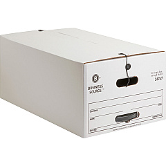 Business Source Medium Duty Legal Size Storage Box Internal Dimensions: 15" Width x 24" Depth x 10" Height - External Dimensions: 15.3" Width x 24.1" Depth x 10.8" Height - Media Size Supported: Legal - Stackable - White - Recycled - 12 / Carto (BSN26747) Business Source Medium Duty Legal Size Storage Box Internal Dimensions: 15" Width x 24" Depth x 10" Height - External Dimensions: 15.3" Width x 24.1" Depth x 10.8" Height - Media Size Supported: Legal - Stackable - White - Recycled - 12 / Carto (BSN26747)