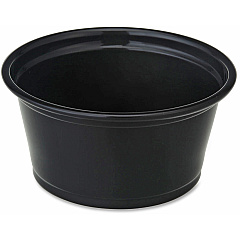 Genuine Joe 2 oz Portion Cups 2 fl oz - Black - Polystyrene - 50/Bag - 50 / Carton (GJO19066)