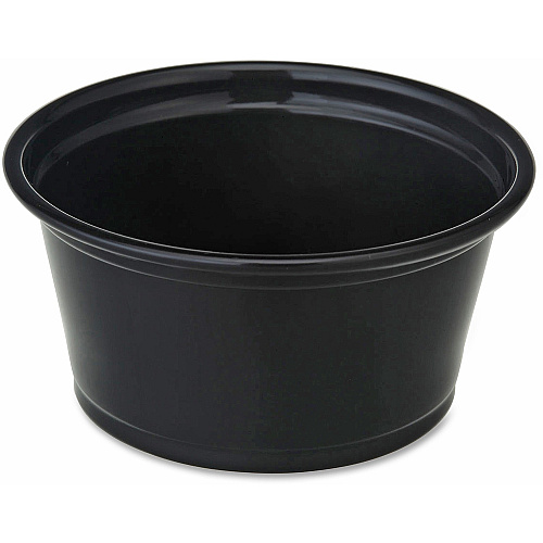 Genuine Joe 2 oz Portion Cups 2 fl oz - Black - Polystyrene - 50/Bag - 50 / Carton (GJO19066)