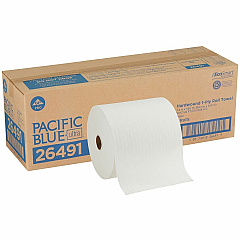 Pacific Blue Ultra High-Capacity Recycled Paper Towel Rolls 7.87" Width x 1150 ft Length - White - 3 Rolls Per Carton - 3 / Carton (26491) Pacific Blue Ultra High-Capacity Recycled Paper Towel Rolls 7.87" Width x 1150 ft Length - White - 3 Rolls Per Carton - 3 / Carton (26491)