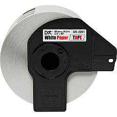 Brother BK/RD on WE Continuous Length Paper Labels x 2 2/5" Width - White - Paper - 1 Roll (DK2251) Brother BK/RD on WE Continuous Length Paper Labels x 2 2/5" Width - White - Paper - 1 Roll (DK2251)