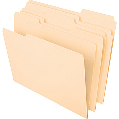 Pendaflex 1/3 Tab Cut Letter Expanding File 8 1/2" x 11" - 3/4" Expansion - Assorted Tab Position - Manila - 50 / Box (86413)