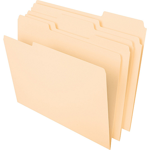 Pendaflex 1/3 Tab Cut Letter Expanding File 8 1/2" x 11" - 3/4" Expansion - Assorted Tab Position - Manila - 50 / Box (86413)