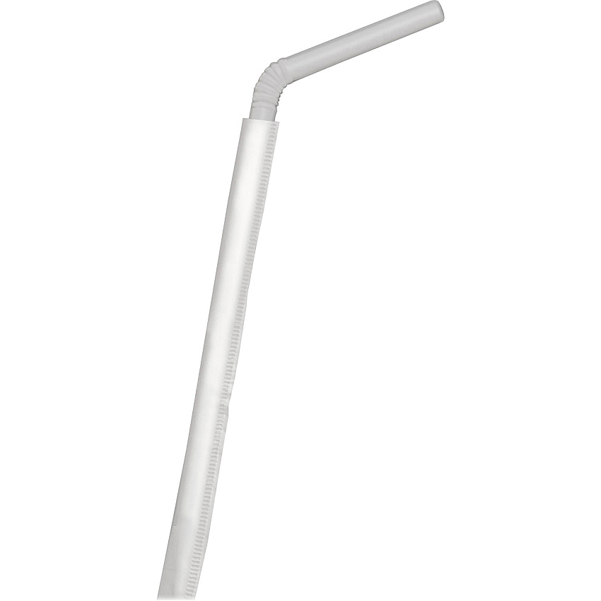 D&W Dispoz-o Straws 7.8" Length - Polypropylene - Translucent - 400/Pack - 4 / Carton (GDSFW4400)