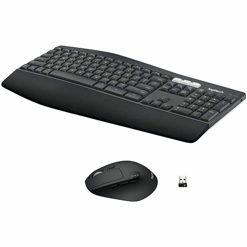 Logitech MK850 Performance Wireless Keyboard and Mouse Combo USB Wireless Bluetooth/RF Keyboard - USB Wireless Bluetooth/RF Mouse - Optical - 1000 dpi - 8 Button - Scroll Wheel - AAA, AA - Compatible with Desktop Computer, Smartphone, Notebook (920008219)