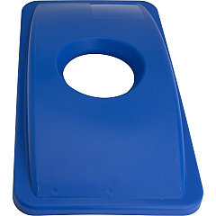 Genuine Joe 23-Gallon Recycling Bin Cutout Lid Round - Blue - 1 Each (GJO98219)