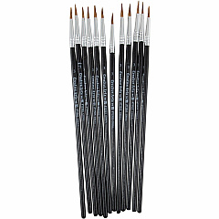Charles Leonard Water Color Brush 0.50" Bristle - No. 3 - Hardwood Handle - Aluminum Ferrule - 12 / Pack (73503) Charles Leonard Water Color Brush 0.50" Bristle - No. 3 - Hardwood Handle - Aluminum Ferrule - 12 / Pack (73503)