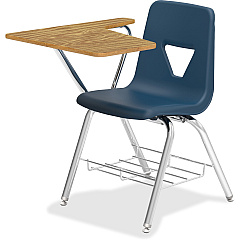 Lorell Writing Tablet Arm Student Desks Tubular Steel Frame Material - Four-legged Base - Navy, Oak - Polypropylene - Armrest - 2 / Carton (LLR99915) Lorell Writing Tablet Arm Student Desks Tubular Steel Frame Material - Four-legged Base - Navy, Oak - Polypropylene - Armrest - 2 / Carton (LLR99915)