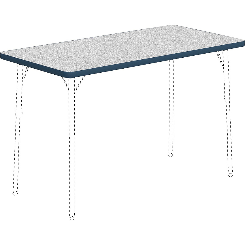 Lorell Classroom Activity Tabletop Gray Nebula, High Pressure Laminate (HPL) Rectangle Top - 48" Table Top Width x 24" Table Top Depth x 1.13" Table Top Thickness - Classroom - Assembly Required - 1 Each (LLR99916)