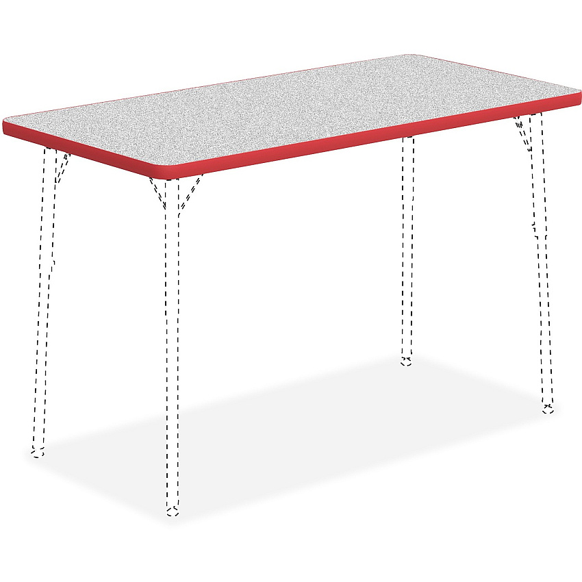 Lorell Classroom Activity Tabletop Gray Nebula, High Pressure Laminate (HPL) Rectangle Top - 48" Table Top Width x 24" Table Top Depth x 1.13" Table Top Thickness - Classroom - Assembly Required - 1 Each (LLR99917)