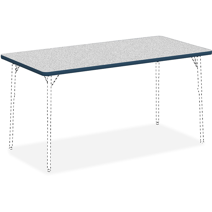 Lorell Classroom Activity Tabletop Gray Nebula, High Pressure Laminate (HPL) Rectangle Top - 60" Table Top Width x 30" Table Top Depth x 1.13" Table Top Thickness - Classroom - Assembly Required - 1 Each (LLR99918)