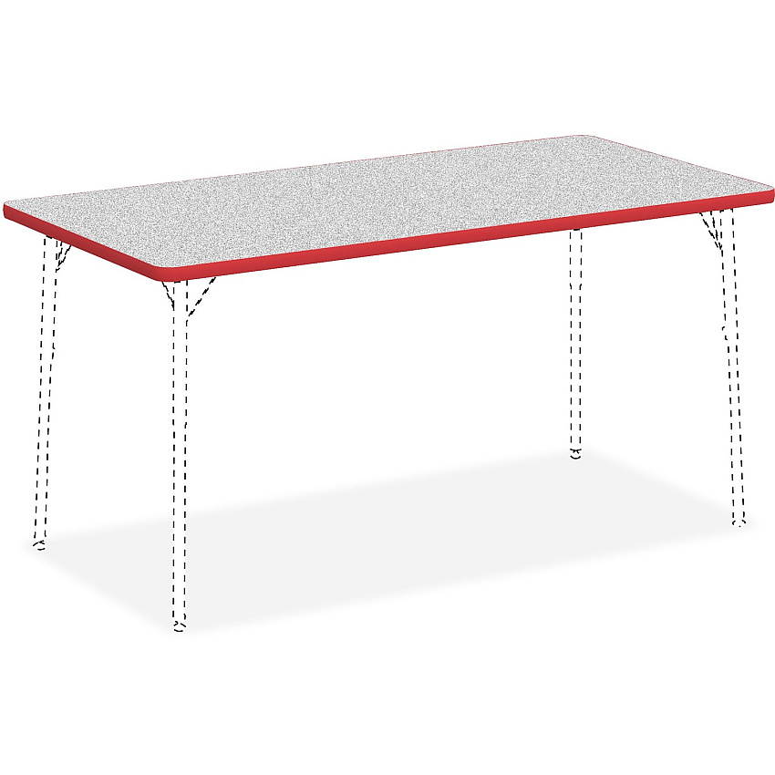 Lorell Classroom Activity Tabletop Gray Nebula, High Pressure Laminate (HPL) Rectangle Top - 60" Table Top Width x 30" Table Top Depth x 1.13" Table Top Thickness - Classroom - Assembly Required - 1 Each (LLR99919)