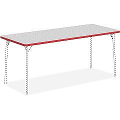 Lorell Classroom Activity Tabletop Gray Nebula, High Pressure Laminate (HPL) Rectangle Top - 72" Table Top Width x 30" Table Top Depth x 1.13" Table Top Thickness - Classroom - Assembly Required - 1 Each (LLR99921)