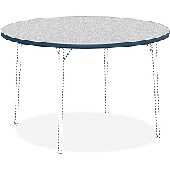 Lorell Classroom Activity Tabletop Gray Nebula Round, High Pressure Laminate (HPL) Top - 1.13" Table Top Thickness x 48" Table Top Diameter - Classroom - Assembly Required - 1 Each (LLR99922)