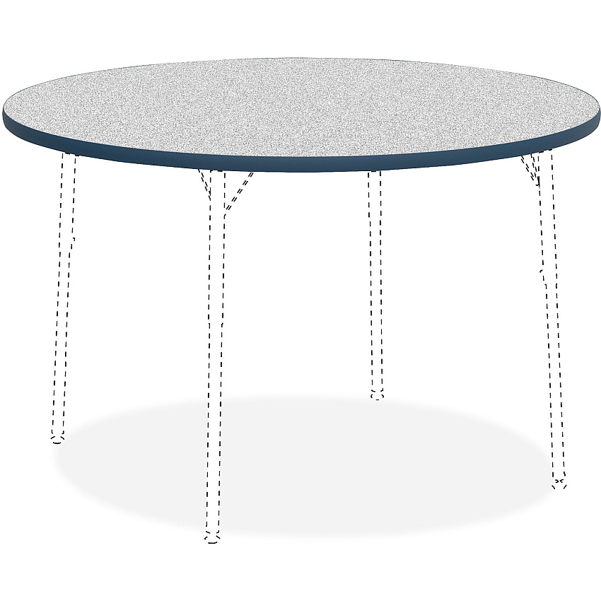 Lorell Classroom Activity Tabletop Gray Nebula Round, High Pressure Laminate (HPL) Top - 1.13" Table Top Thickness x 48" Table Top Diameter - Classroom - Assembly Required - 1 Each (LLR99922)