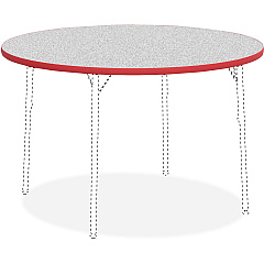 Lorell Classroom Activity Tabletop Gray Nebula Round, High Pressure Laminate (HPL) Top - 1.13" Table Top Thickness x 48" Table Top Diameter - Classroom - Assembly Required - 1 Each (LLR99923)