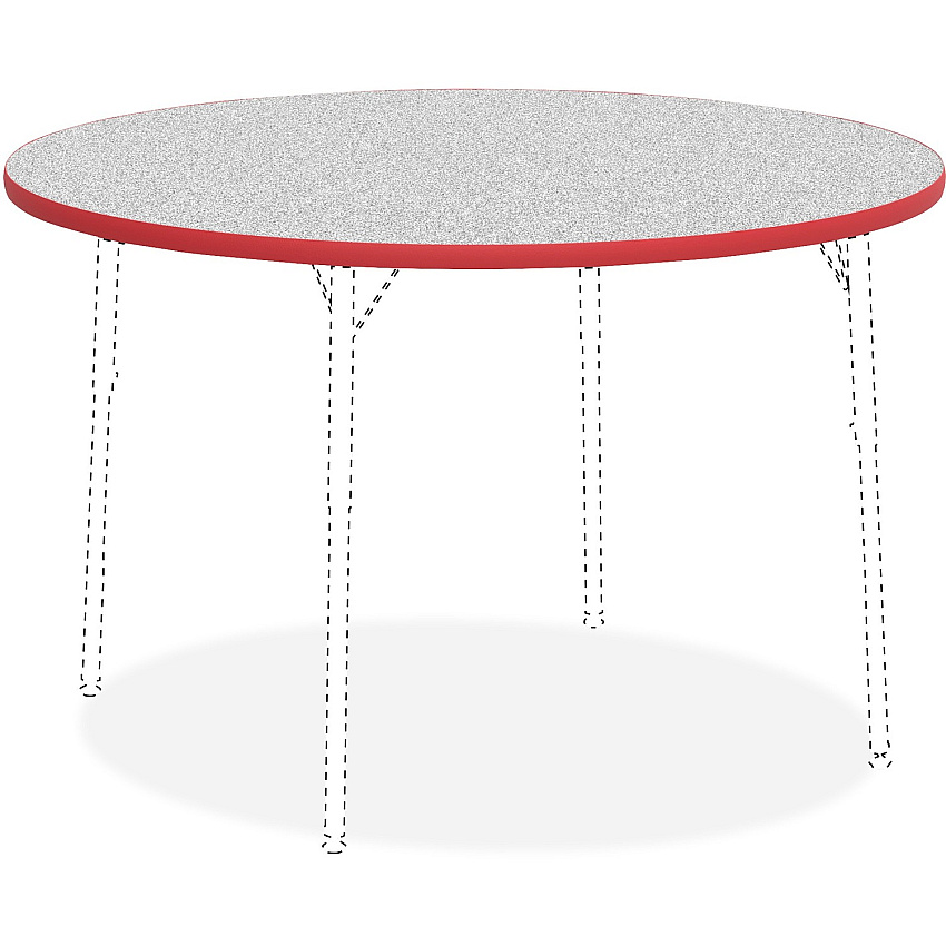 Lorell Classroom Activity Tabletop Gray Nebula Round, High Pressure Laminate (HPL) Top - 1.13" Table Top Thickness x 48" Table Top Diameter - Classroom - Assembly Required - 1 Each (LLR99923)