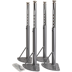 Lorell Activity Table Height-Adjustable Leg Kit - 17" to 25"H 30" Length x 1.12" Diameter - Silver Mist, Chrome - 4 / Carton (LLR99927)