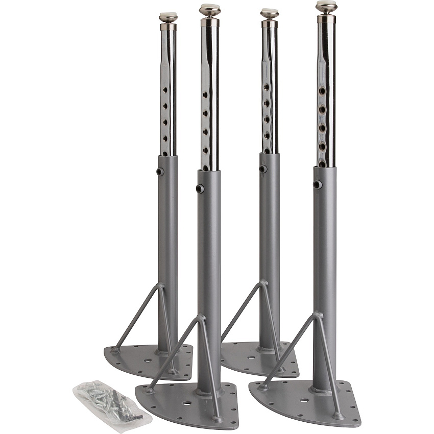 Lorell Activity Table Height-Adjustable Leg Kit - 17" to 25"H 30" Length x 1.12" Diameter - Silver Mist, Chrome - 4 / Carton (LLR99927)
