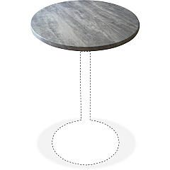 Holland Bar Stools Utility Table Top (OD36RGRYSTN)