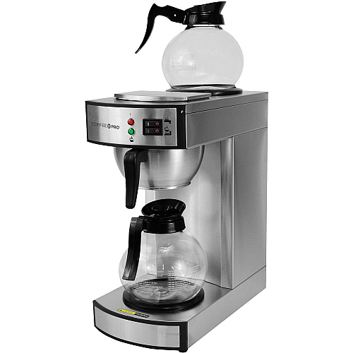 Coffee Pro Twin Warmer Institutional Coffee Maker 2.32 quart - 12 Cup(s) - Multi-serve - Stainless Steel - Stainless Steel Body - 1 Each (CPRLG2)
