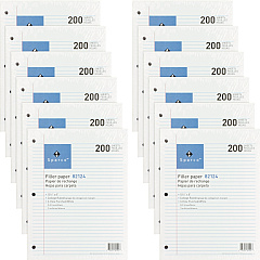 Sparco 3-hole Punched Filler Paper 2400 Sheets - College Ruled Front Ruling - Ruled Red Margin - 16 lb Basis Weight - 8" x 10 1/2" Sheet Size - White Paper - Bleed-free - 200/Pack - 12 / Bundle (82124BD) Sparco 3-hole Punched Filler Paper 2400 Sheets - College Ruled Front Ruling - Ruled Red Margin - 16 lb Basis Weight - 8" x 10 1/2" Sheet Size - White Paper - Bleed-free - 200/Pack - 12 / Bundle (82124BD)