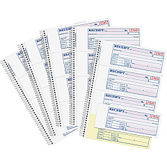 Adams Spiral 2-part Money/Rent Receipt Book 200 Sheet(s) - Spiral Bound - 2 Part - 2.75" x 7.62" Form Size - White, Canary - Assorted Sheet(s) - 5 / Pack (SC1182PK)