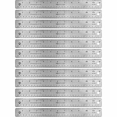 Westcott Stainless Steel Rulers 12" Length x 1" Width - 1/16, 1/32 Graduations - Metric, Imperial Measuring System - Stainless Steel - Stainless Steel - 12 / Box (10415BX) Westcott Stainless Steel Rulers 12" Length x 1" Width - 1/16, 1/32 Graduations - Metric, Imperial Measuring System - Stainless Steel - Stainless Steel - 12 / Box (10415BX)