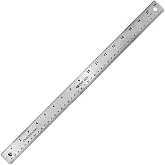 Westcott Stainless Steel Rulers 18" Length x 1" Width - 1/16, 1/32 Graduations - Metric, Imperial Measuring System - Stainless Steel - Stainless Steel - 12 / Box (10417BX) Westcott Stainless Steel Rulers 18" Length x 1" Width - 1/16, 1/32 Graduations - Metric, Imperial Measuring System - Stainless Steel - Stainless Steel - 12 / Box (10417BX)