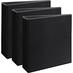 Avery&reg; Durable View Binders - EZD Rings 3" Binder Capacity - Letter - 8 1/2" x 11" Sheet Size - 670 Sheet Capacity - 3 Ring - Fastener: D-Ring - Pocket: 4, Internal - Poly - Black - Recycled - Easy Insert Spine, Exposed Rivet, Gap-free Ring, (09700BD)