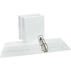 Avery&reg; Durable View Binders - EZD Rings 3" Binder Capacity - Letter - 8 1/2" x 11" Sheet Size - 670 Sheet Capacity - 3 Ring - Fastener: D-Ring - Pocket: 4, Internal - Poly - White - Recycled - Easy Insert Spine, Exposed Rivet, Gap-free Ring, (09701BD)