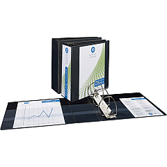 Avery&reg; Durable View Binders - EZD Rings 4" Binder Capacity - Letter - 8 1/2" x 11" Sheet Size - 780 Sheet Capacity - 3 Ring - Fastener: D-Ring - Pocket: 4, Internal - Poly - Black - Recycled - Easy Insert Spine, Exposed Rivet, Gap-free Ring, (09800BD)